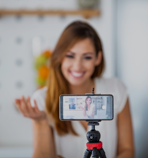Business Owner Generating Social Media Content